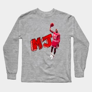 MJ 23 - THE GOAT - Pixelated Long Sleeve T-Shirt